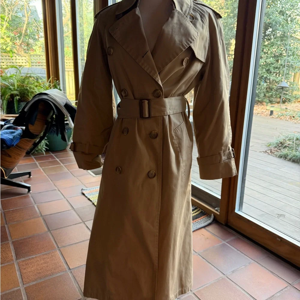 London Fog Beige Houndstooth Coat - Picture 4 of 5